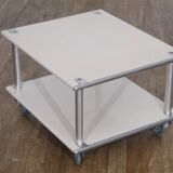 Designer coffee table in metal and lacquer 1970