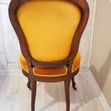 Antique Louis Philippe style padded chair - Wooden structure and horsehair padding - Color m