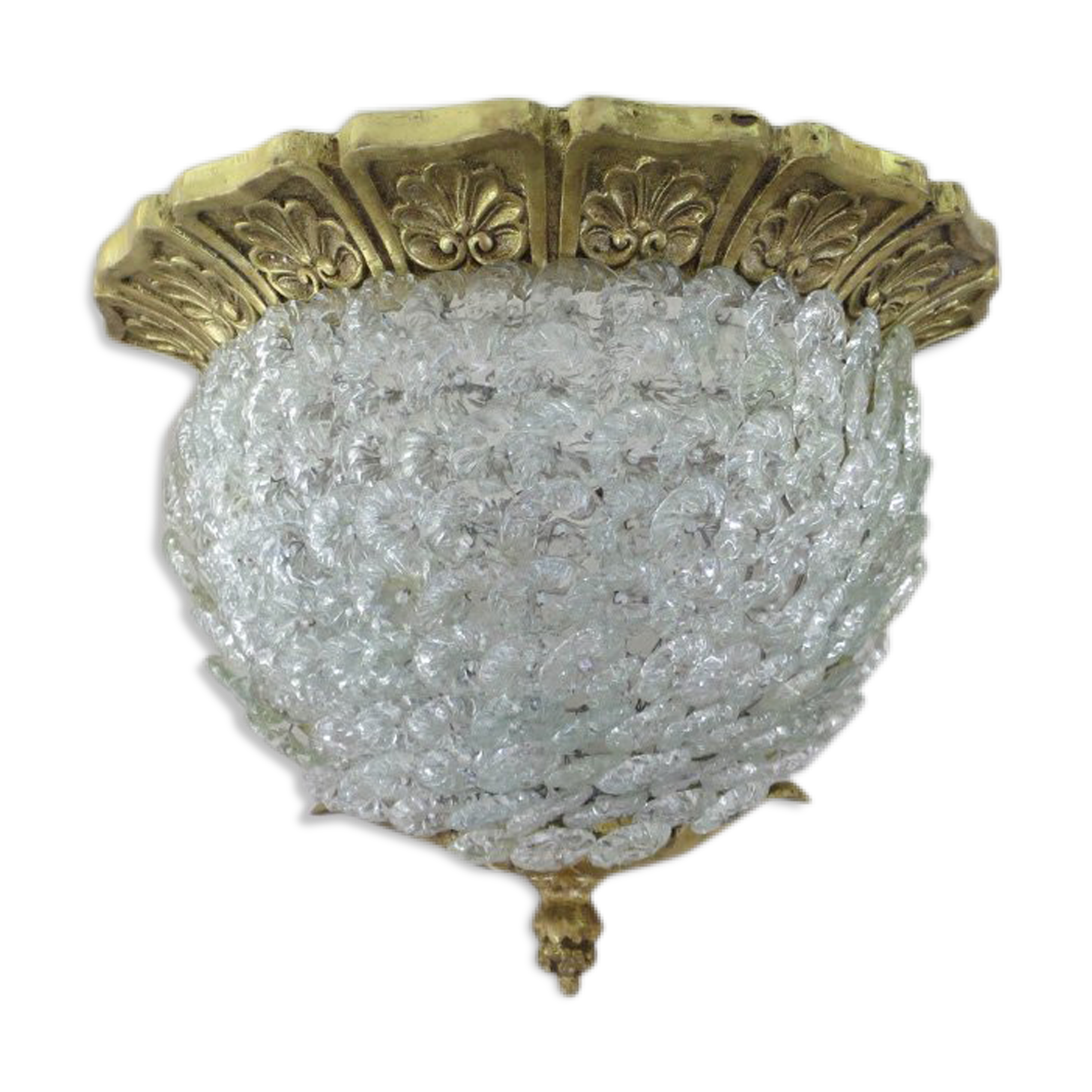 Brass flower wall light