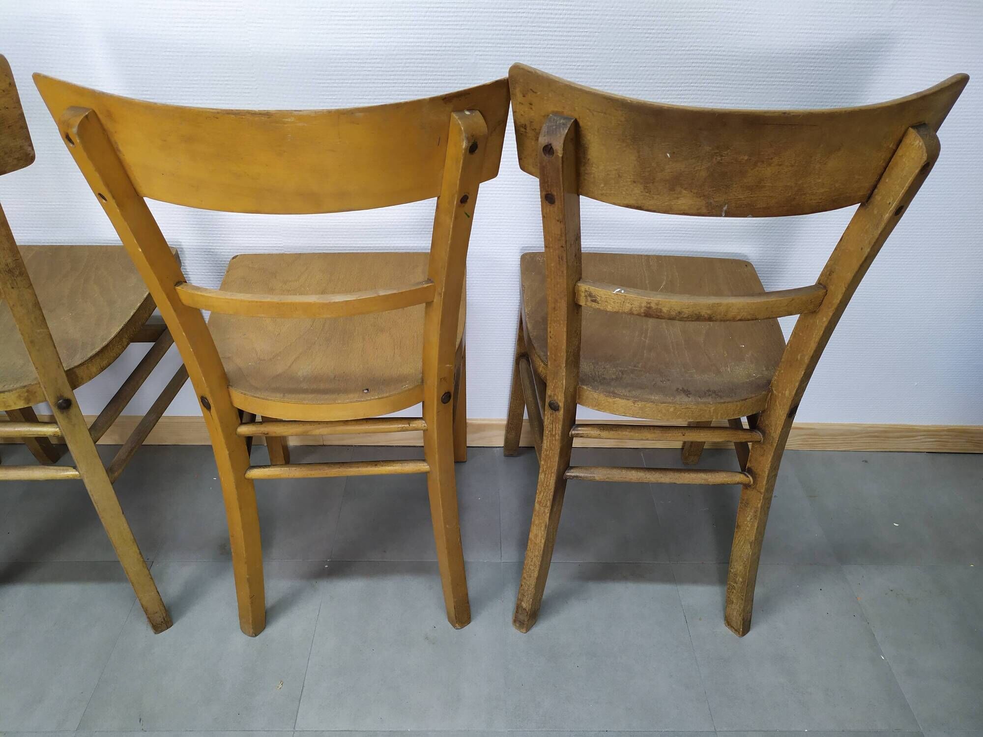 Lot of 4 Luterma Wood Bistrot Chair - year 50 - 60