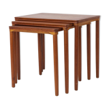 Set of 3 Teak Nesting Tables – 1970s Danish, Mid-Century Modern Design