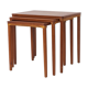 3 Danish nesting tables in teak, 1970s.