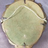 Miroir en bronze doré avec ornement anges