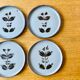 Dessert plates in sandstone from L'Arnon
