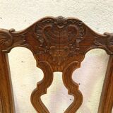 Paire de chaises de style Régence en bois naturel XIX siècle