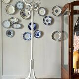Parrot coat rack with 6 hooks in white curved beech