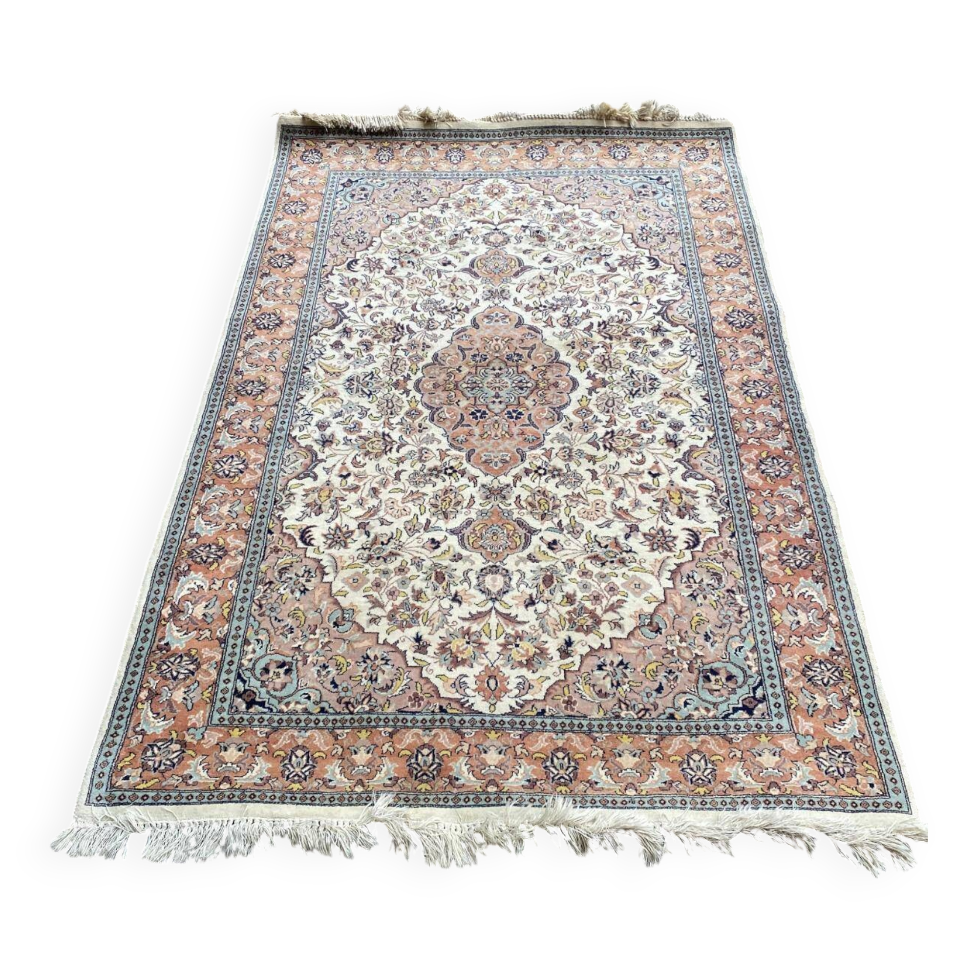 Handmade knotted wool Persian rug 130x200cm