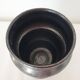 Covered pot on shower foot in black glazed chamotte terracotta Jean Marais
