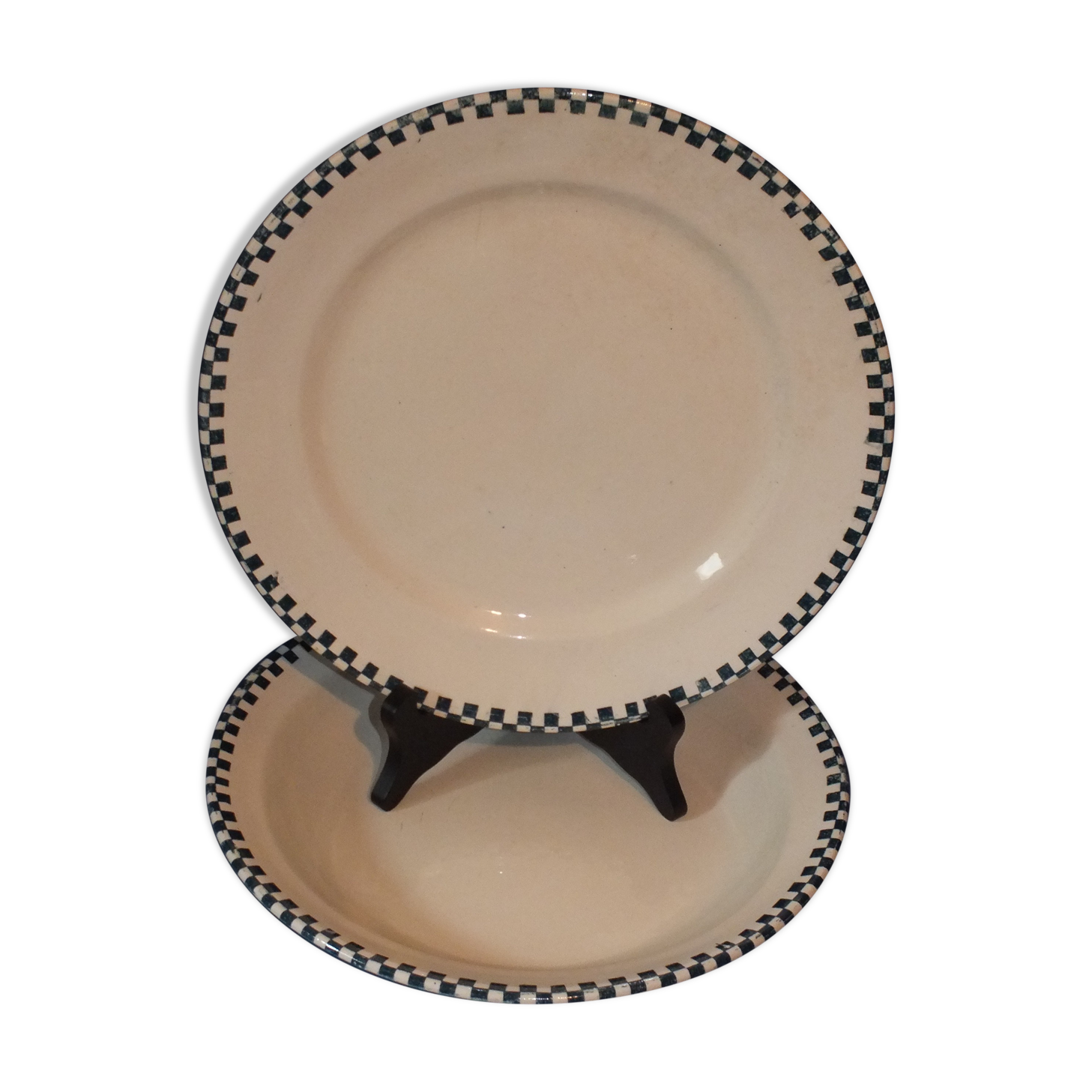 Set of 2 dishes Salins Damier in Iron Land