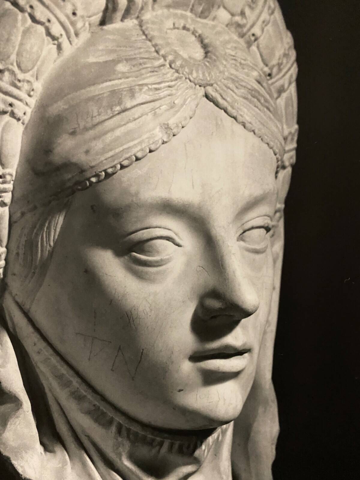Silver photo Bernard Darot Marguerite de Foix 20th century