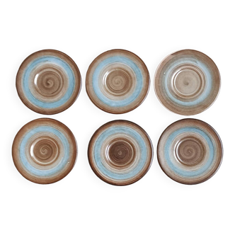 6 ceramic saucers from Longchamp