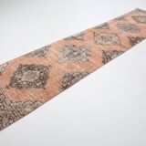 3x12 Brunt Red & Brown Vintage Runner Rug, 88x382Cm