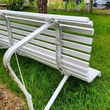Banc de jardin ancien avec pieds en métal
