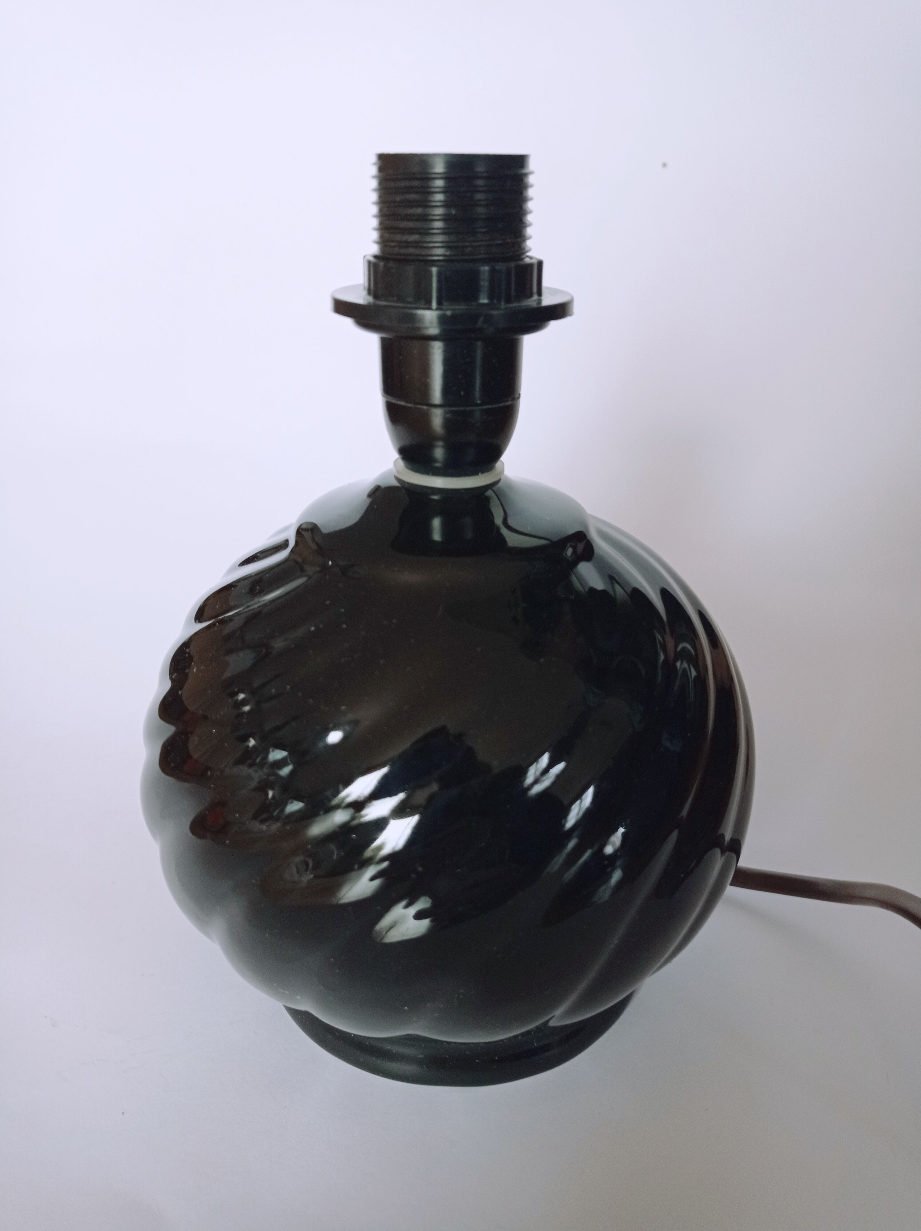 Black ceramic lamp, 1960