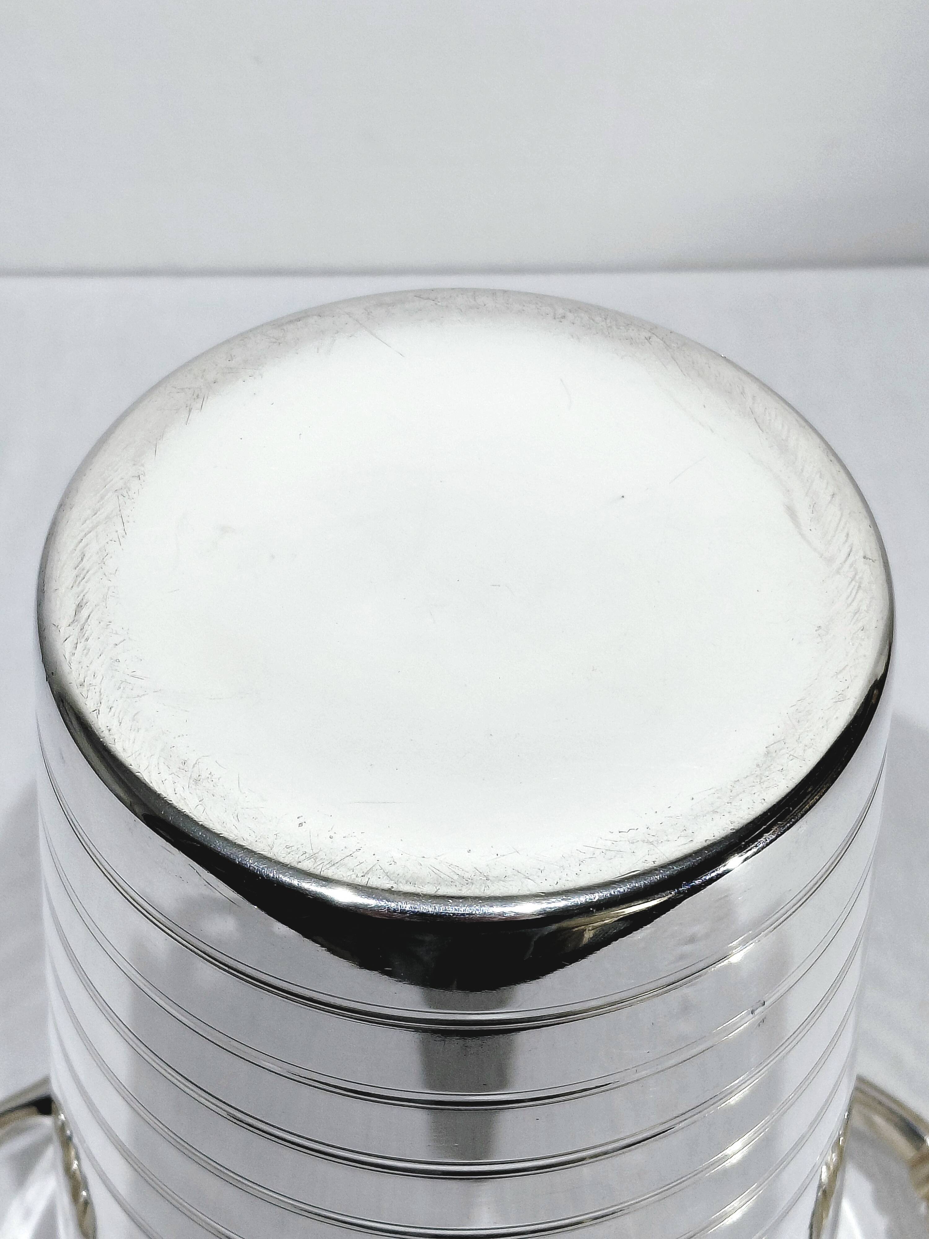 Silver metal white wine bucket