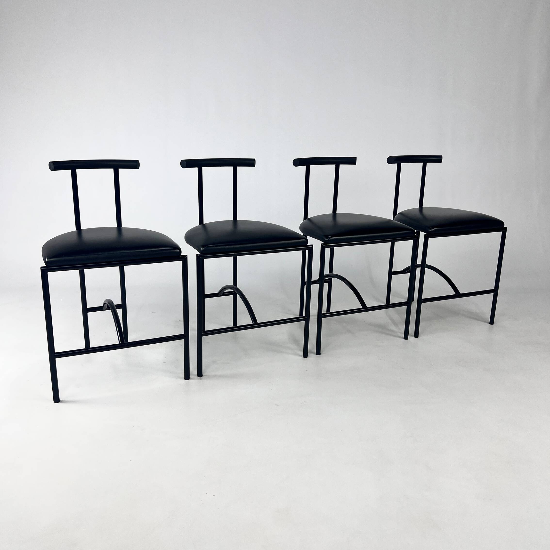 Set of 4 Rodney Kinsman Tokyo dining chairs for Bieffeplast, 1980s
