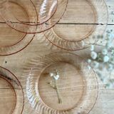 Lot de 6 ssiettes à dessert vintage en rosaline Arcoroc