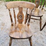 Set of 4 mountain style chairs from the 60s in beech
