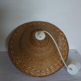 Wicker hanging lamp