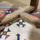 Console - raw oak carpenter's table from the 1930s