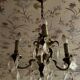5-arm crystal chandelier in Louis XV style