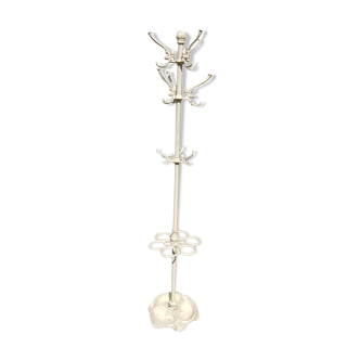 Parrot coat door of cast iron bistro ecru with umbrella holder