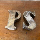 Pair of Antique Salt and Pepper Shakers Silver Plated Metal Salt and Pepper Shakers Vintage