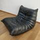 Togo in black leather by Ligne Roset