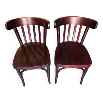 Paire de chaises de bistrot vintage