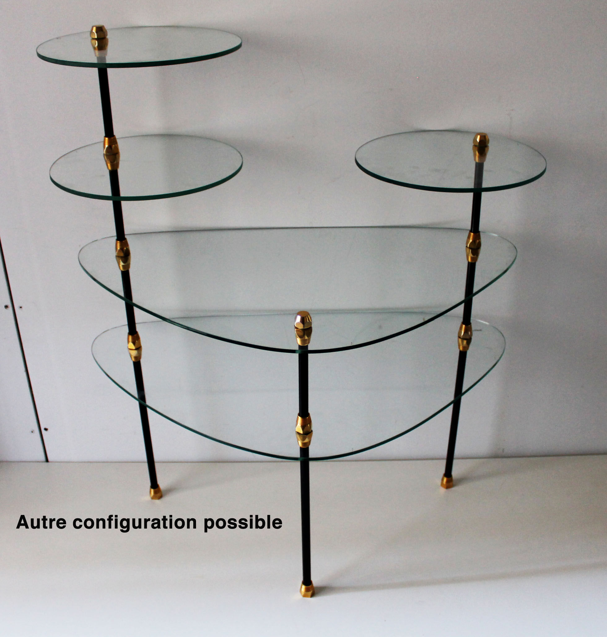 Summer-display, glass, brass, aluminum, 1950/60