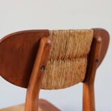 Set of 3 vintage Roger Landault "Ellipse" Sentou chairs 1957