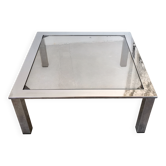 Chrome and glass coffee table, 70s design