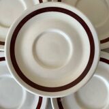 Set of 7 bistro saucers
