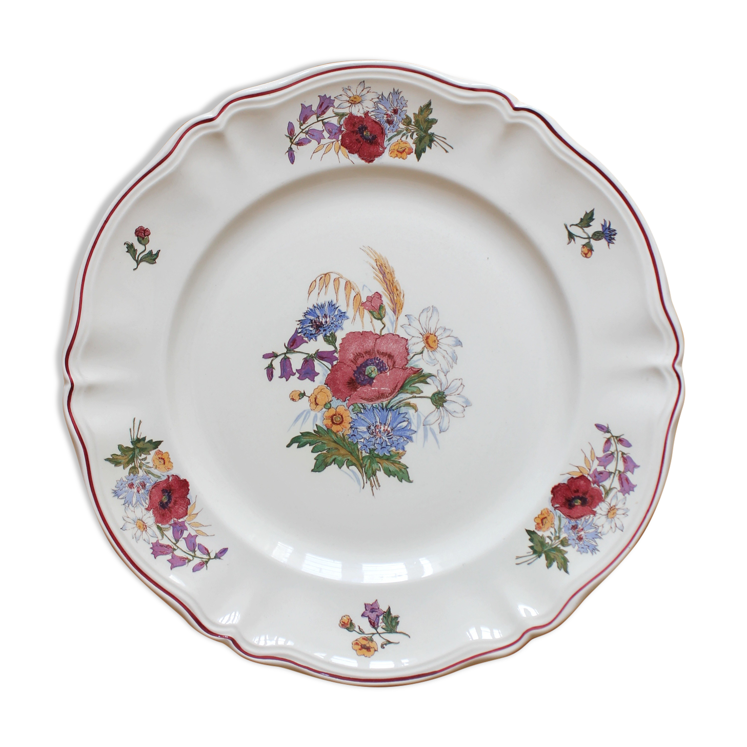 Round earthenware dish "Agreste" Sarreguemines