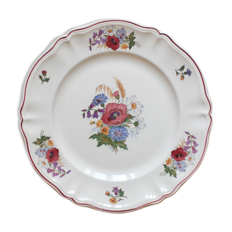 Round earthenware dish "Agreste" Sarreguemines