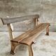 Old garden bench park bench oak with cast iron 160 cm