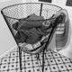Old metal haberdashery/sewing basket, 50s/60s