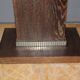 Art Deco period pedestal table in oak and nickel-plated bronze circa 1930