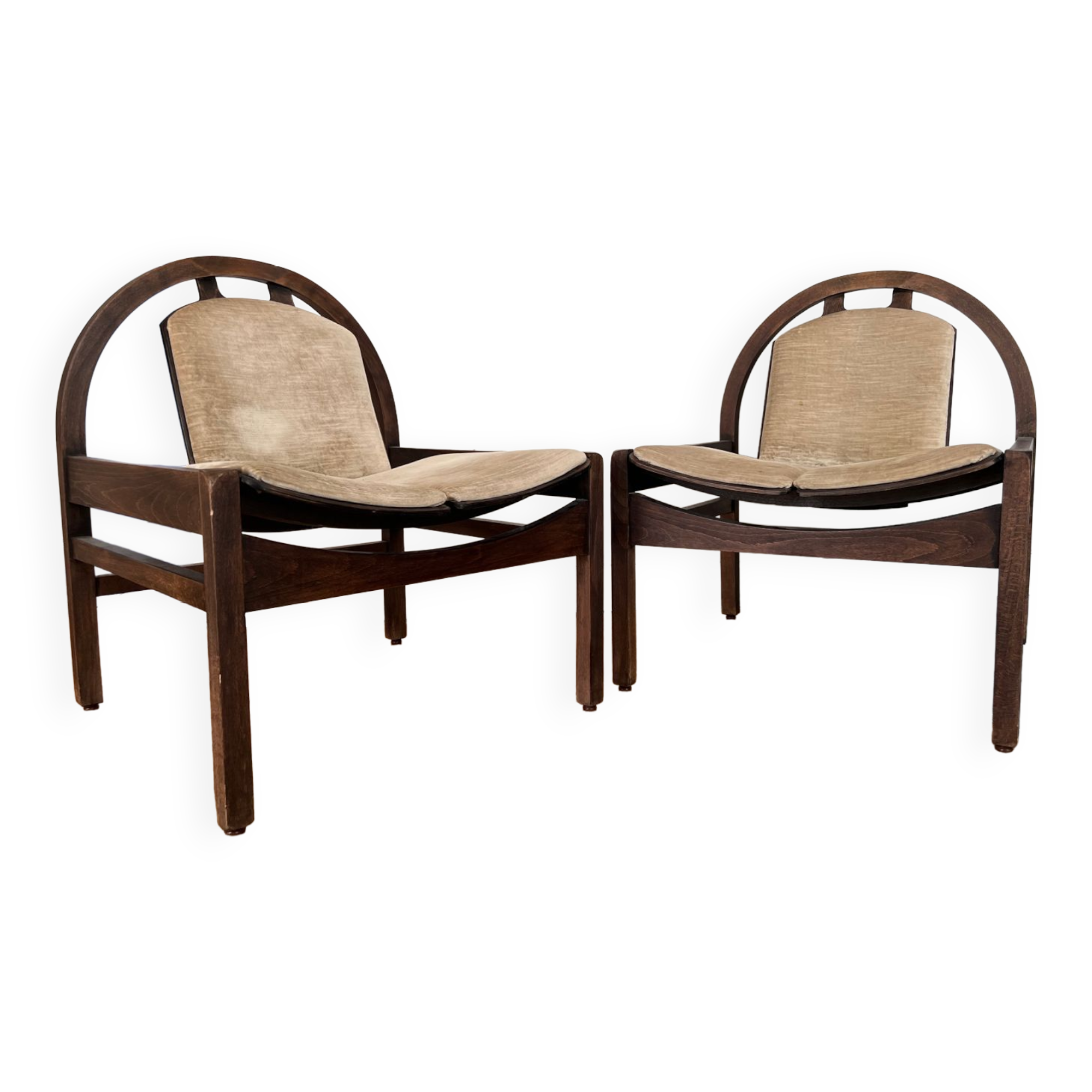 Paire de fauteuils Baumann