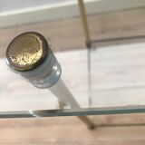 Pair of pieces of regency brass sofas and 60s glass