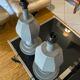 Pair of decorative sheet metal lamps