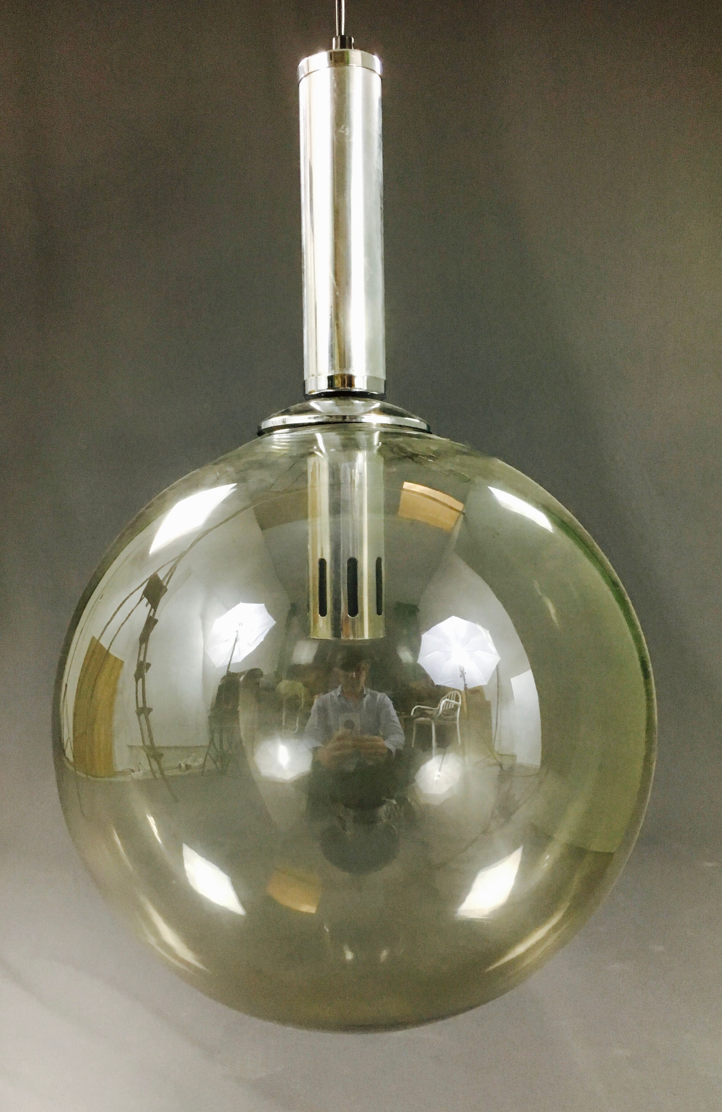 See Delmas glass and steel hanging