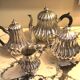Sheffield 4-piece silver-plated metal tea and coffee set