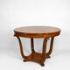 Round Art Deco pedestal table in walnut veneer circa 1930