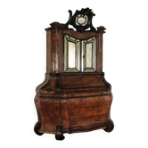 Antique trumeau with walnut mirrors, Italy 20th century