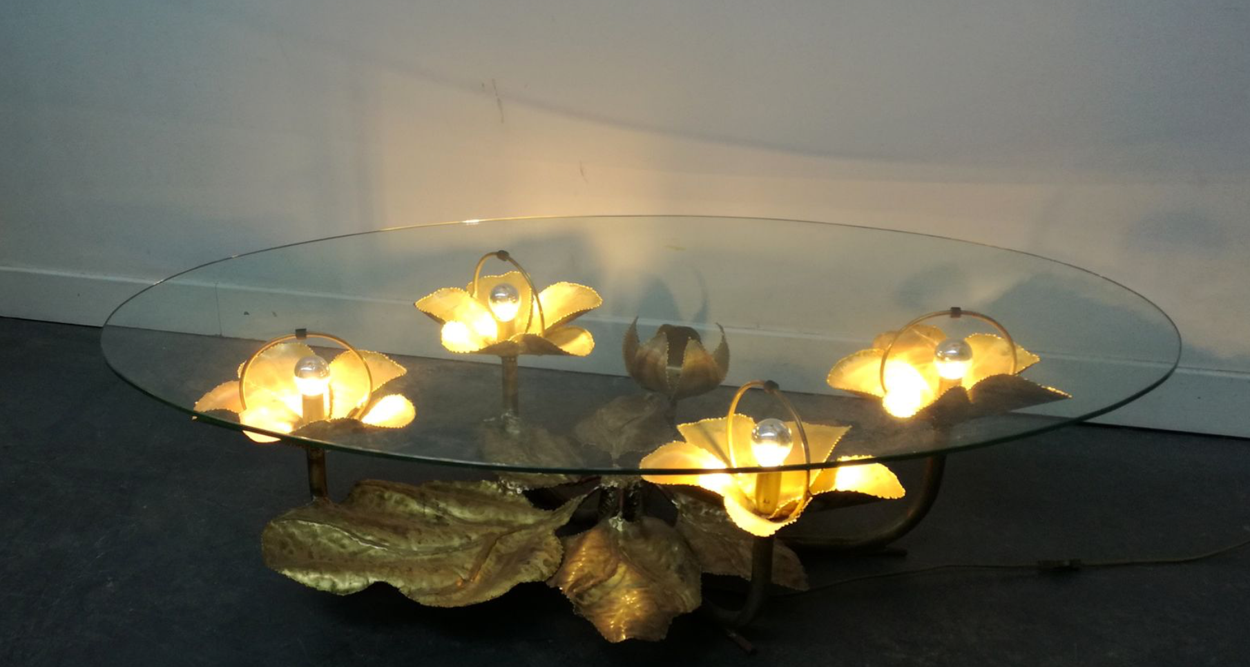 Brass coffee table by Henri Fernandez 1970s