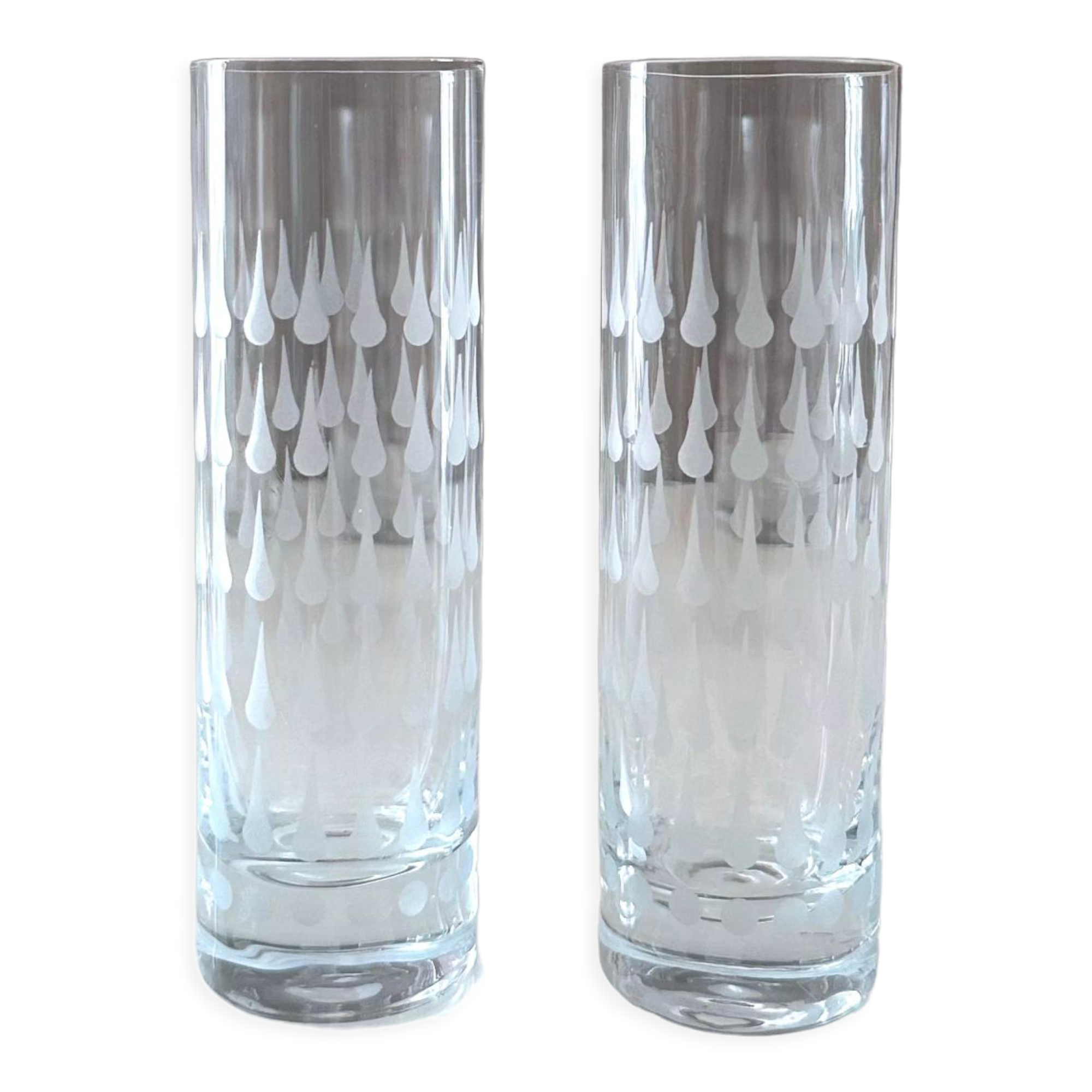 Set of 14 champagne flutes Ingrid Glas Germany