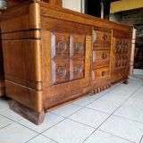 Vintage Art Deco oak sideboard