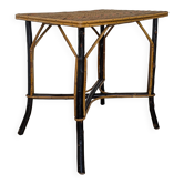 Wood and rattan table from 1920