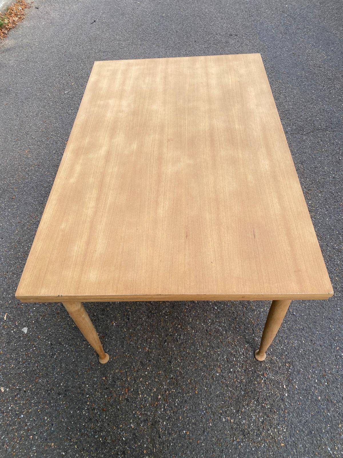 Table à manger scandinave extensible en bois 235cm 1960